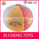 Customize cartoon knobby ball plush toy for baby