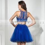 Wholesale Two-Piece Royal Blue Tulle Short Cocktail Dress Cocktail Dresses LX337 thumbnail-2