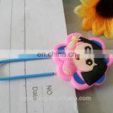 Wholesale 3D Logo Rubber Bookmarks/soft Pvc Book Mark for Books