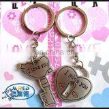 Fancy Cheap Metal Custom Engraved Keychain Heart Shape Key Chain thumbnail-5