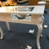 Morestar Best Selling Luxury White Glass Modern Beauty Salon Manicure Table thumbnail-2