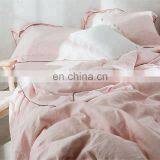 Amazon Hot Sales Home Luxury Bed Sheet Bedding Set Cotton/Microfiber Natural Pink thumbnail-3