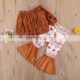 Thanksgiving Day Christmas Baby Girl Clothing Set Autumn Kids 2PCS Outfit Toddler Tops + Bell-bottomed Trousers Set 1-5T thumbnail-5
