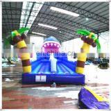 Plato 0.55MM PVC Tarpaulin Shark Theme Interactive Game Inflatable Two Lane Bungee Run thumbnail-2