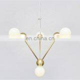 Modern Nordic Retro Decorative Gold Bronze Frame Round Ball Glass Chandelier Pendant Lamp thumbnail-3