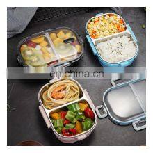 Japanese Portable Lunch Box Stainless Steel Bento Insulated Bento Box Stainless Steel Picnic Meal For Kids School Kitchen Food thumbnail-2