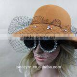 New Design Fashion Veiling Women's Hat Made of 100% Wool Felt Hat thumbnail-2