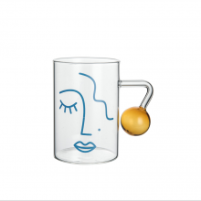 High Quality Glass Cup for Coffee and Milk Wholesale Glass Cup for the Young thumbnail-4