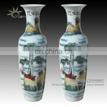 Home Decor Big Famille Rose Ceramic Tall Floor Vases for Wholesale