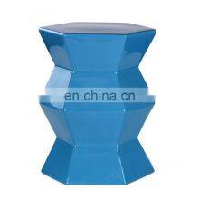 Beautiful Zig Zag Design Chinese Porcelain Painted Ceramic Stools