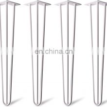 Hairpin Table Legs 28 inch 4 Pcs Desk Capacity Total 880 LBS Coffee 3 Rods Black DIY Table Legs Heavy Duty White Furniture Legs