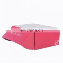 Custom Logo Pink Fold Paper Foldable Disposable Customized Cartons Mailing Corrugated Cardboard Packing Box thumbnail-3