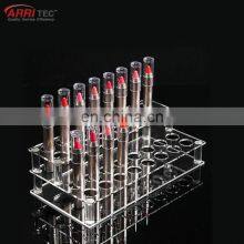 Custom Retail Store Counter Top 4 Tier Clear Lipstick Acrylic Display Shelf