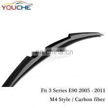 Carbon Fiber M4 Style Rear Trunk Spoiler for BMW E90 & E90 M3 Sedan 318i 320i 325i 330i 2005 - 2011 thumbnail-4
