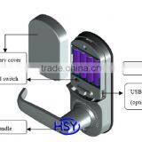 2016 New Zinc Alloy Biometric Fingerprint Door Lock for Wooden and Glass Door thumbnail-5