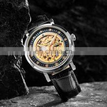 Utime Genuine Leather 10ATM Waterproof Automatic Luminous Mechanical Wristwatch Men Skeleton Mechanical Watch U0029G thumbnail-3