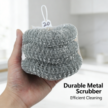 Rust-Resistant Single Pack Metal Mesh Scourer Long-Lasting Use for Hotel Housekeeping thumbnail-5