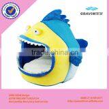 Cute Custom Plush Stuffed Big Mouse Shark Shape Pet Bed for Dog and Cat thumbnail-2