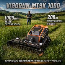 Vigorun MTSK1000 Rc Lawn Mower, Loncin 764CC Gasoline Engine Forestry Mulcher With Remote Control for Forestry thumbnail-1
