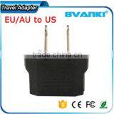 Unique Custom Printing World Black EU/AU to US AC Power Plug Travel Converter Adapter Universal Travel Adapter China Supplier thumbnail-2