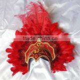 Beautiful Headdress With Ostrich Feather for Girls/women/ladies thumbnail-5