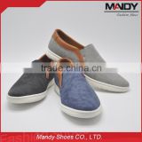 Wholesale factory men fashion casual rubber outsole flat canvas sneaker shoes