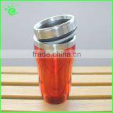 Double Wall Plastic Thermos Travel Coffee Mug With Lid