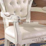 Upscale Leather Solid Wood Armchair thumbnail-5