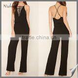 Cross Sling Siamese Trousers Hollowed Halter Jumpsuits for Women 2016 thumbnail-1
