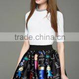 Lady's Knit Round-neck With Beads 3/4 Sleeve Pullover thumbnail-5