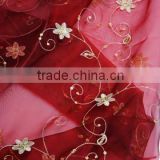 organza embroidery curtain with sequin and bead