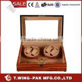 4+6 watch display and storage, wood and velvet material, automatic watch winding box&case