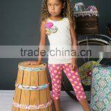 Newest Factory Price Baby Girls Summer Casual Polka Dot Pant Boutique Clothing Sets thumbnail-1