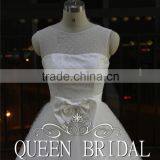 2015 Sleeveless Transparent Tulle Butterfly Wedding Dress Short Ball Gown thumbnail-4