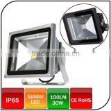 Aluminium Alloy 30W Waterproof Epister Black Marine Led Floodlight White Led Floodlight