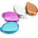 New Girls Travel Folding Hair Brush With Oval Mirror Pocket Size Comb