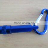 Aluminium Mini Carabiner LED Flashlight/Torch/hand Light With Rotating Switch