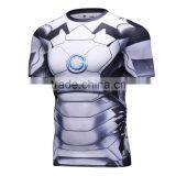 Men Avengers Super Hero Iron Man Captain America Clothes Short Sleeve 3D Printing t Shirt thumbnail-3