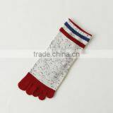 Hot Selling Japanese Design OEM School Lovely Girls Winter Comfortable Cotton Vivid Stripes Home Wear Injinji Yoga Socks