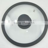 glass lid with silicone rim