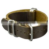 Infantry 24mm Brown Leather 5 Rings Men's Watch Belts