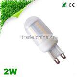 2years Warranty Plastic 2W G9 Led Bulb 180lm With CE