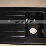 High Quality Black Acrylic Solid Surface Kitchen Sink,acrylic Stone Wash Basin,kitchen Cabinets Design thumbnail-6