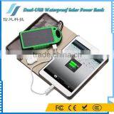 Dual USB Solor Charger 8000mAh Solar Power Bank Waterproof for IPhone for IPad for Android Phone thumbnail-5