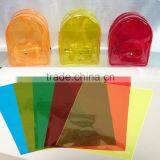 2016 China Factory PVC Color Transparent Film For Making Bags