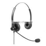 USB Plug Binaural Headset , Hot Originally Cheap Speaker Microphone for Noise Cancelling