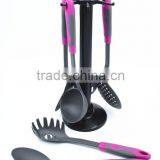 6-Piece Heat-Resistant Utensil Set With Colorful Handle Kitchenware thumbnail-2