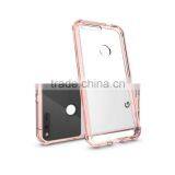 Wholesale Cheap Price Transparent 2 in 1 TPU Bumper + Hard Plastic Hybrid Back Cover Acrylic Clear Case For Google Pixel XL thumbnail-3