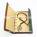 Customized Design PU Leather Cover Loose Leaf Blank Notebook Journal Diary Gift thumbnail-2