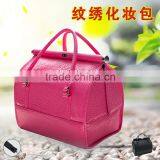 Soft Cosmetic Case - Soft Cometic Bag- Leather Beauty Cosmetic Makeup Vanity Case thumbnail-1